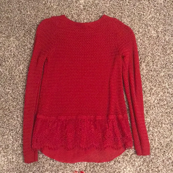 Lucky Brand Lace Sweater - Picture 7 of 7
